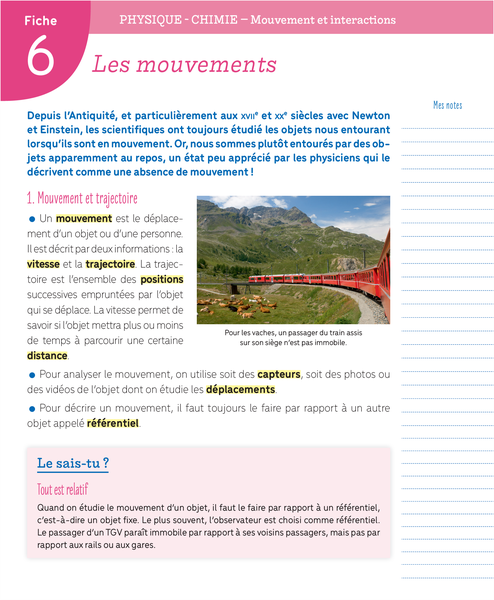 Boîte à fiches - 5e