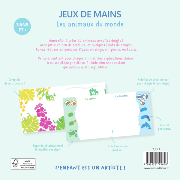 Je peins avec mes doigts - Les animaux du monde