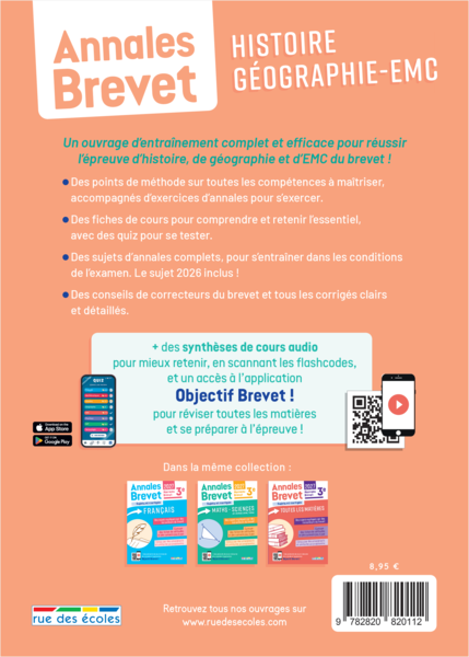 Annales Brevet - Histoire-géo-EMC - 3e - 2027