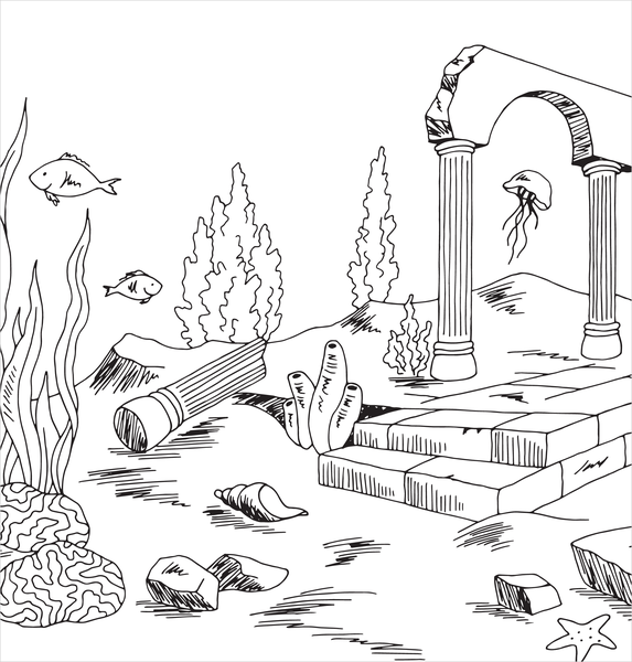 Bleu océan - Coloriages pour me détendre