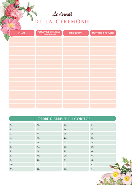 Le planner de mon mariage - Pour une organisation sur-mesure