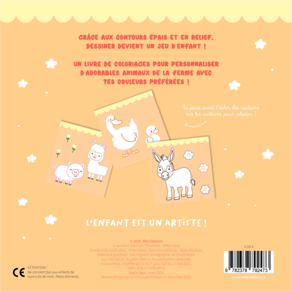 Mon adorable ferme à colorier sans dépasser