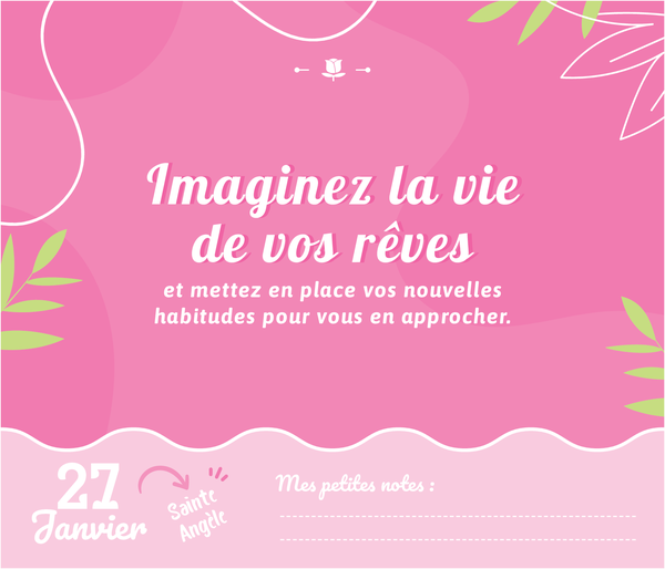 Calendrier Jour après jour - La vie en rose