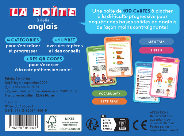 La boîte à défis Anglais - CM1-CM2