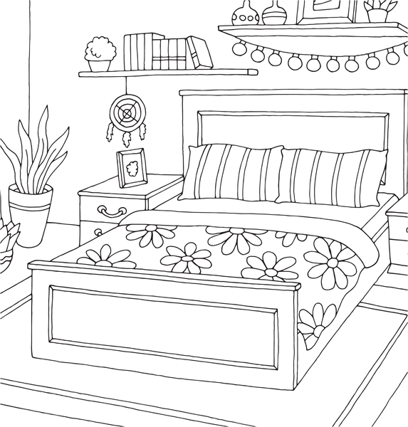 Cosy chez soi - Coloriages pour me détendre