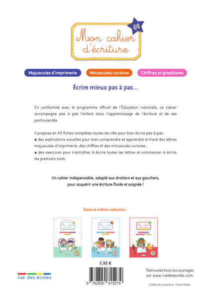 Mon cahier d'écriture GS