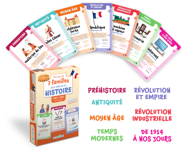 Mon jeu de 7 familles pour débuter en histoire CM1-CM2