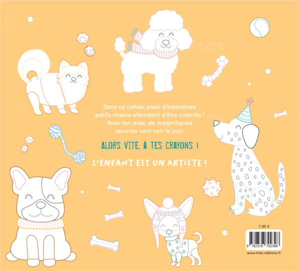 Mon gros cahier de petits chiens à colorier