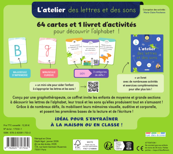 L'Atelier des lettres et des sons - MS-GS  (coffret)