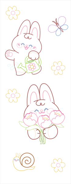 Animaux kawaï - Mes petites cartes à colorier