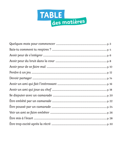 Mon petit guide de bien-être à la récré