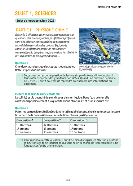 Annales Brevet - Toutes les matières - 3e - 2027