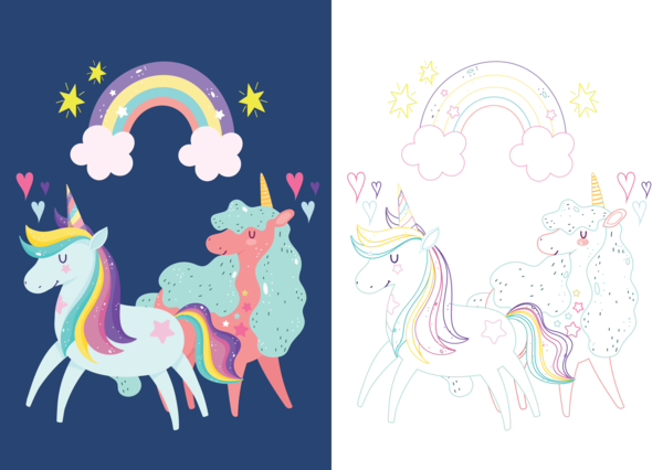 Mon beau carnet de coloriage : Licornes