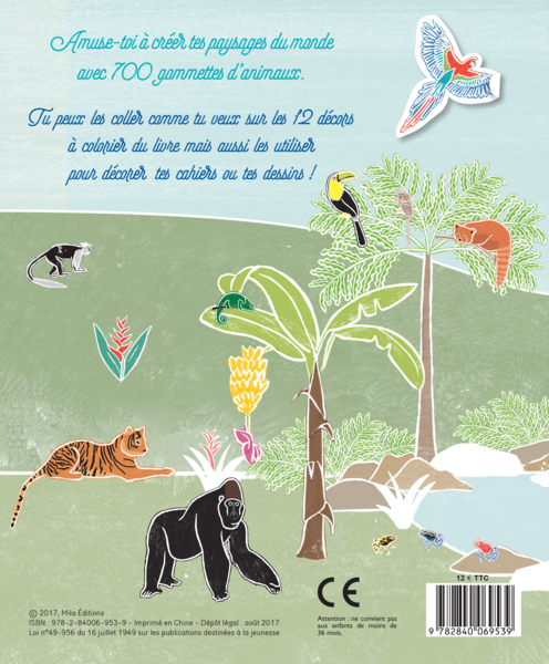 700 gommettes des animaux du monde