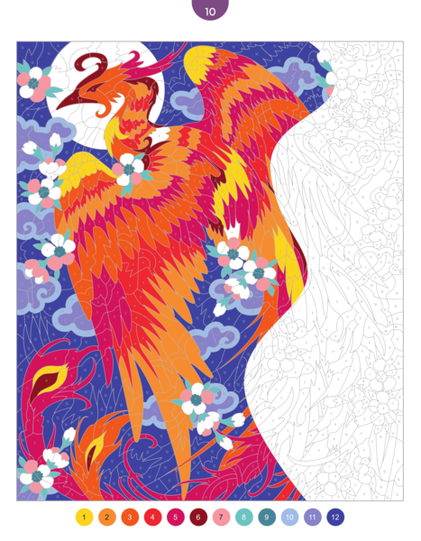 Créatures fantastiques - 45 coloriages mystères