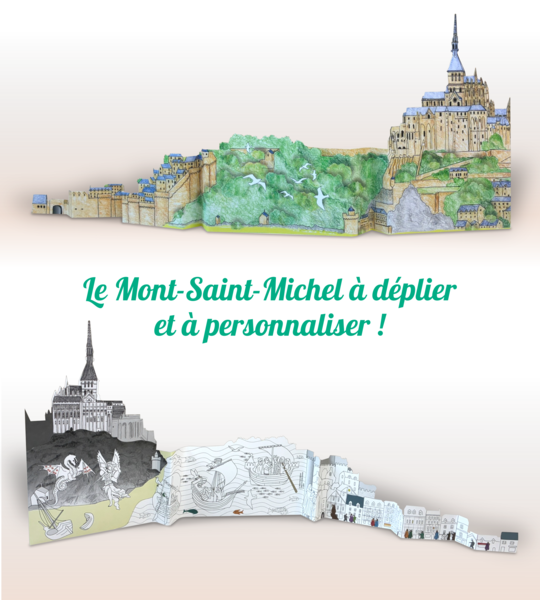 Pochette - Le Mont-Saint-Michel à déplier, colorier et décorer !