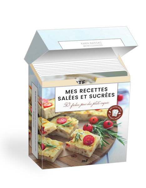 Mes recettes salées et sucrées - 50 fiches pour des plats exquis (coffret)