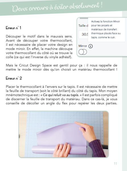 Mes matériaux cricut - 100 % thermocollant