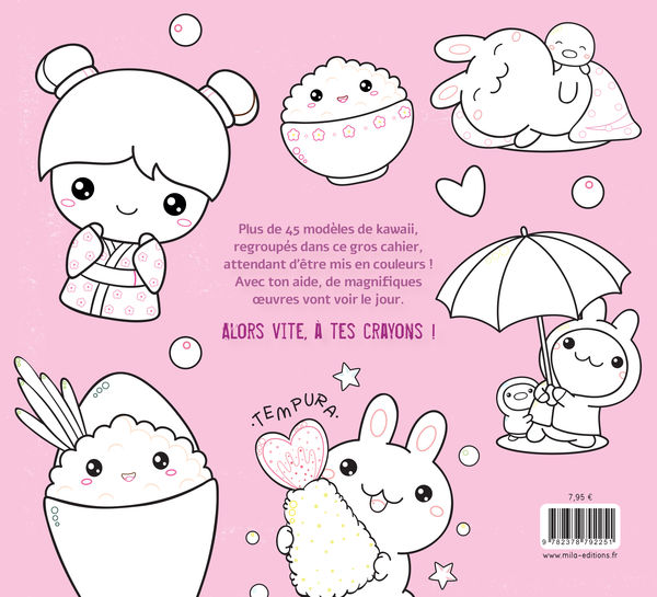 Mon gros cahier kawaii à colorier