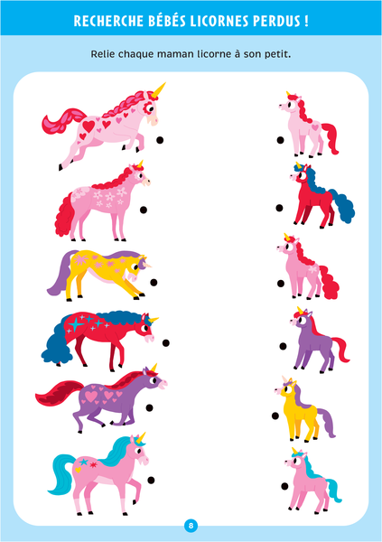 Les licornes - Mon bloc de jeux