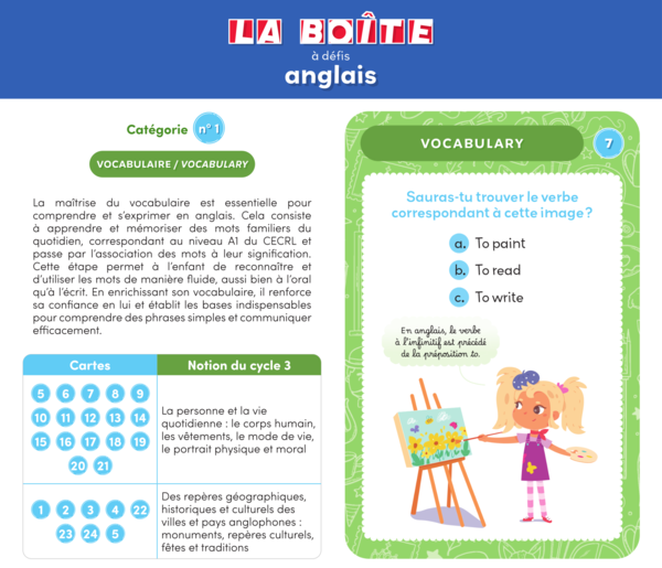 La boîte à défis Anglais - CM1-CM2