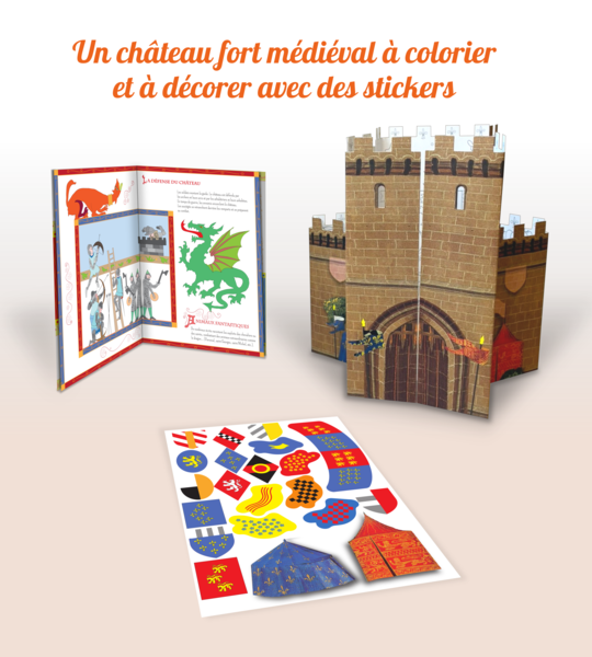 Pochette - Mon château fort à déplier, colorier et décorer !