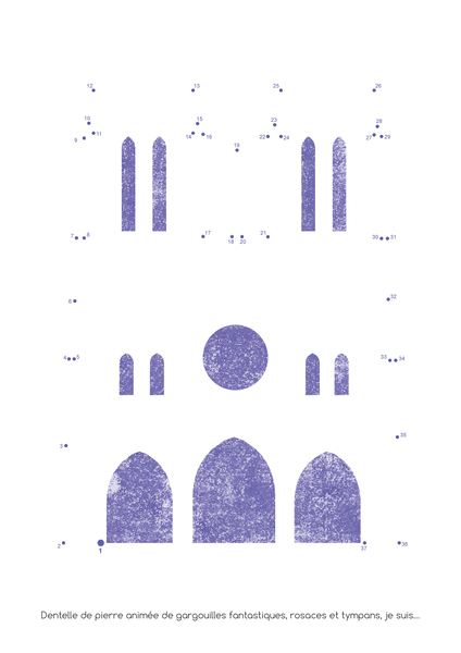 Les monuments de Paris à dessiner en points à relier