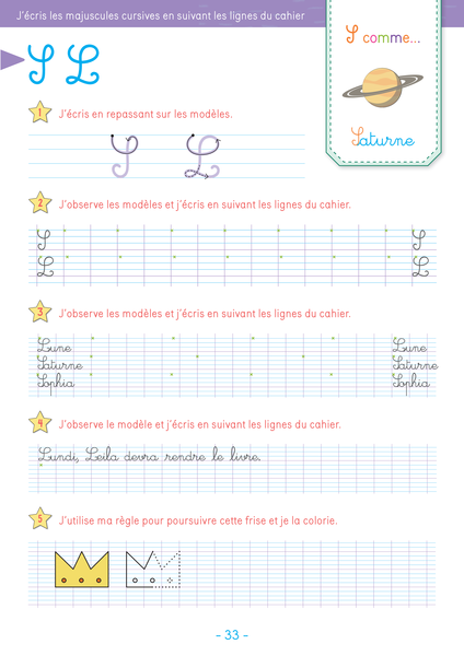Mon cahier d'écriture CP