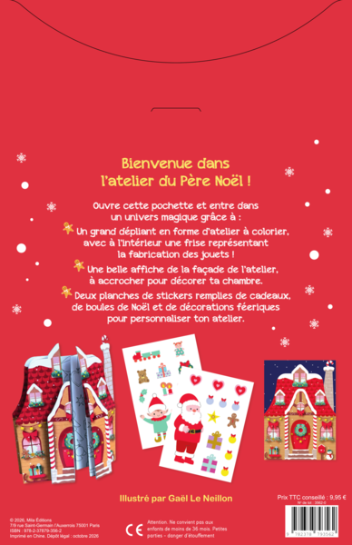 L'atelier du Père Noël à déplier, colorier et décorer !