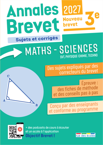 Annales Brevet - Maths - Sciences - 3e - 2027