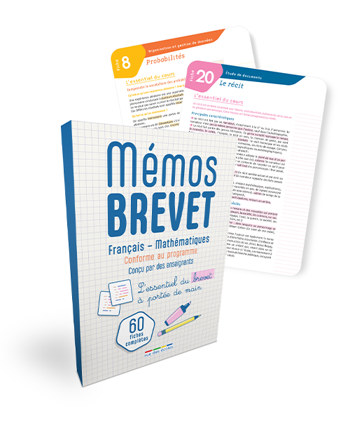 Pochette - Mémos Brevet : 60 fiches de révision - Français et Mathématiques