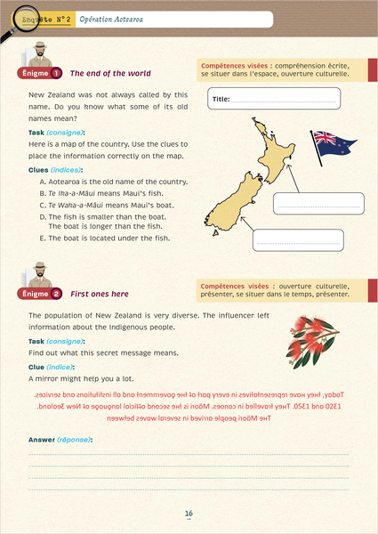 Énigmes in English 4e-3e