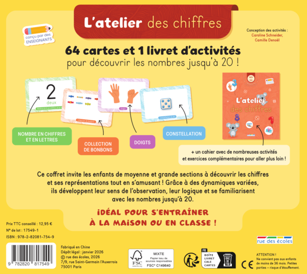 L'Atelier des chiffres -  MS-GS (coffret)