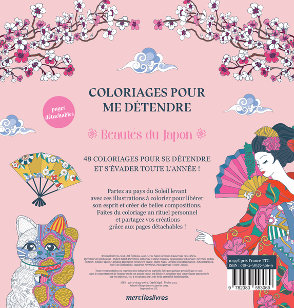Beautés du Japon - Coloriages pour me détendre