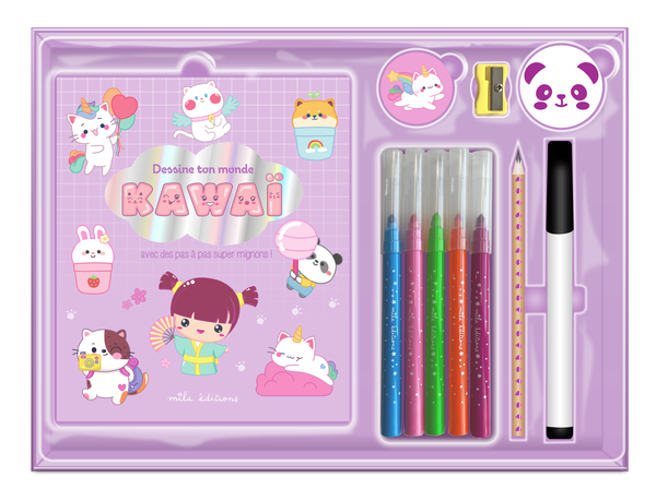 Coffret - Dessine ton monde kawaï