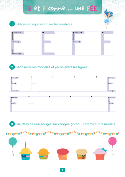 Mon cahier d'activités effaçables - Lettres majuscules MS-GS