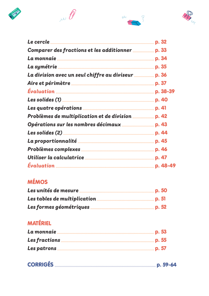 Mon prof à la maison - Maths CM1