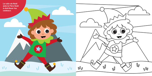 Mon cahier de coloriage : Joyeux Noël, dès 3 ans