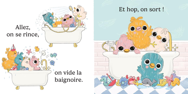 Au bain, Poussin !