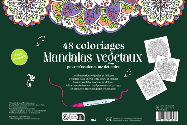 Coffret Coloriages - Mandalas végétaux