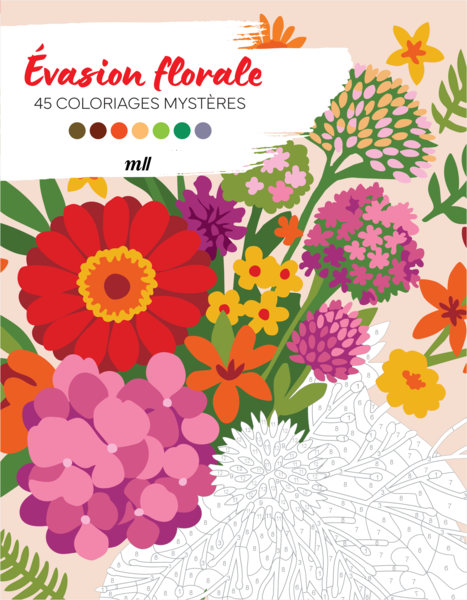 Évasion florale - 45 coloriages mystères