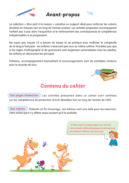 Mon prof à la maison - Rédaction CM2