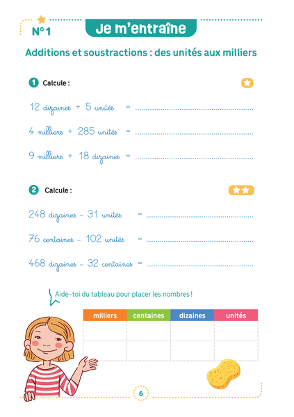 Mes fiches d'entraînement effaçables - Calcul mental - 7 ans et plus