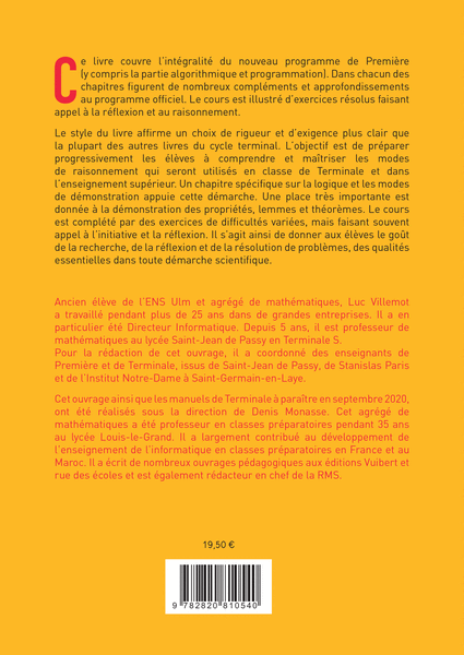 Manuel de mathématiques 1re -  Enseignement de spécialité