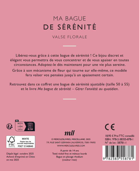 Ma bague de sérénité - Valse florale (coffret)