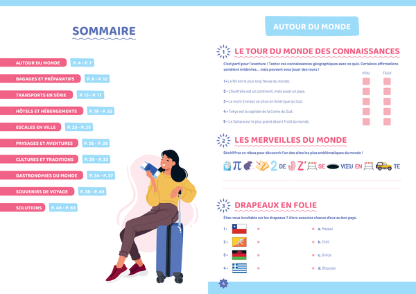 Cahier de jeux - Voyage