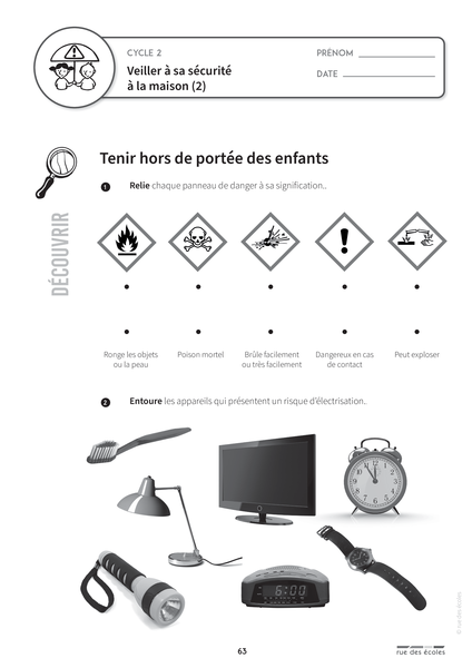 Les Fiches de l'école - Apprendre à porter secours Cycles 1, 2, et 3