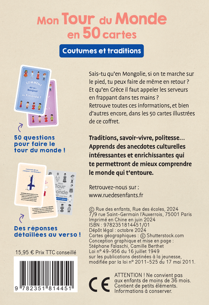 Mon tour du monde en 50 cartes - Coutumes et traditions
