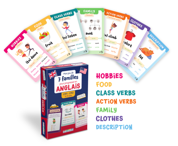 Mon jeu de 7 familles pour progresser en anglais CM1-CM2