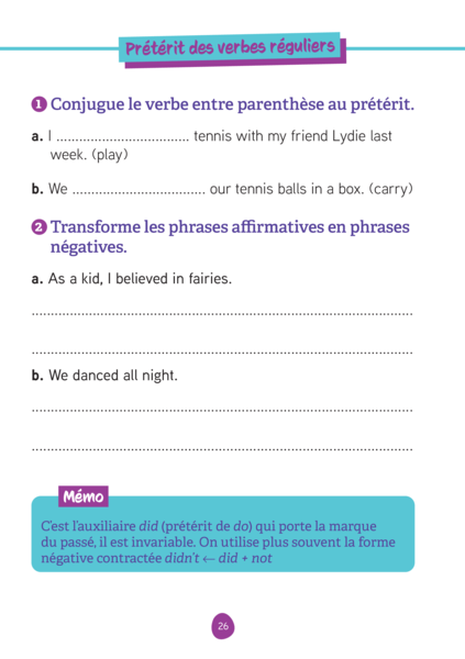 Les fiches d'entraînement effaçables - Anglais - 3e Brevet 